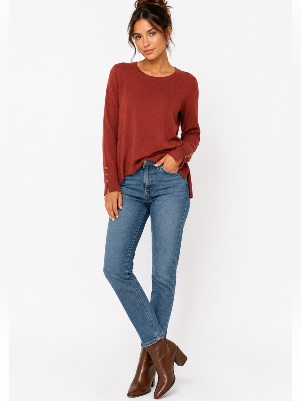 Philosophy Republic Clothing Coral Crewneck Sweater